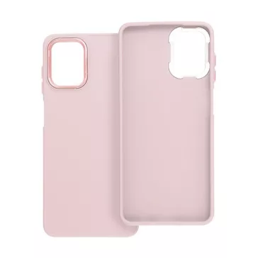 Frame Samsung Galaxy A12 szilikon tok, rózsaszín