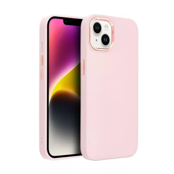 Frame Samsung Galaxy A12 szilikon tok, rózsaszín