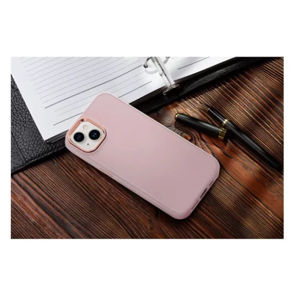 Frame Samsung Galaxy A12 szilikon tok, rózsaszín