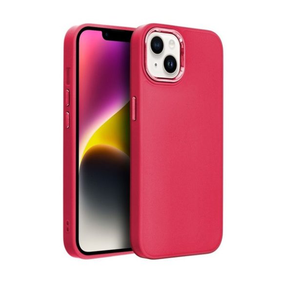 Frame Samsung Galaxy A14 4G/A14 5G  közepesen ütésálló tok kameravédő kerettel, magenta