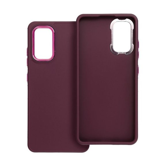 Frame Samsung Galaxy A32 LTE ( 4G ) közepesen ütésálló tok kameravédő kerettel, lila