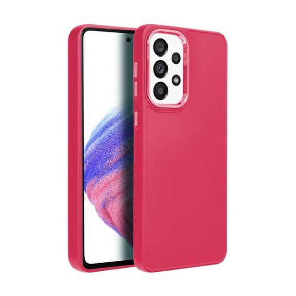 Frame Samsung Galaxy A33 5G közepesen ütésálló tok kameravédő kerettel, magenta