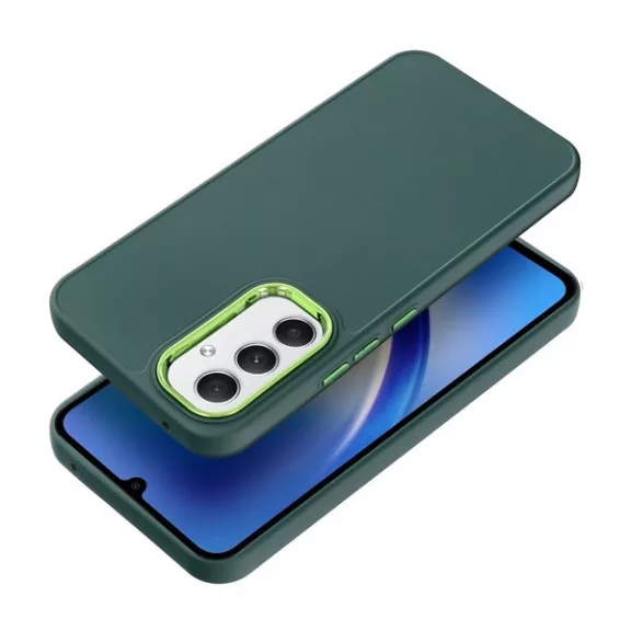Frame Samsung Galaxy A54 5G közepesen ütésálló tok kameravédő kerettel, zöld