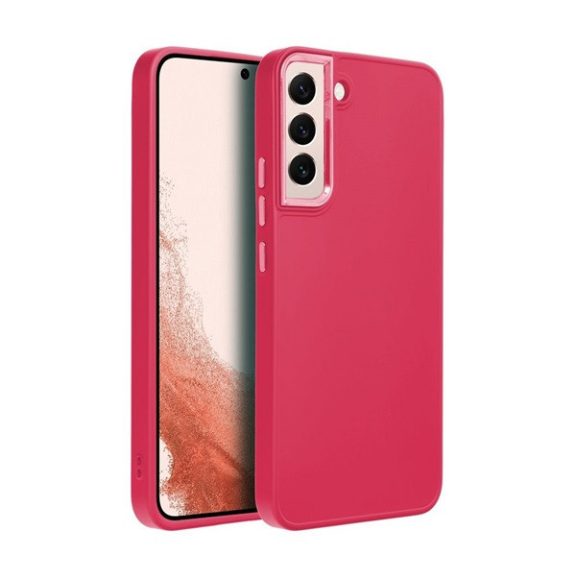 Frame Samsung Galaxy S22 közepesen ütésálló tok kameravédő kerettel, magenta