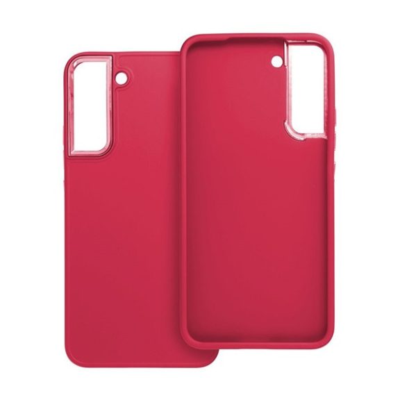 Frame Samsung Galaxy S22 Plus közepesen ütésálló tok kameravédő kerettel, magenta