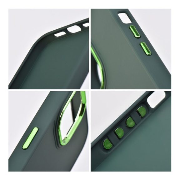 Frame Xiaomi Redmi 12C közepesen ütésálló tok kameravédő kerettel, zöld