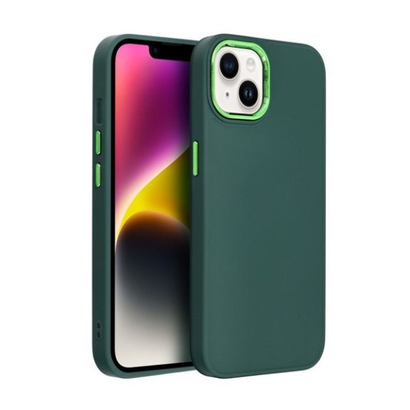 Frame Xiaomi Redmi Note 12 Pro 5G közepesen ütésálló tok kameravédő kerettel, zöld