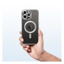 Electro Mag Apple iPhone 14 Pro Max MagSafe szilikon tok kameravédő-lencsével, ezüst