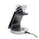 Electro Mag Apple iPhone 14 Pro Max MagSafe szilikon tok kameravédő-lencsével, ezüst