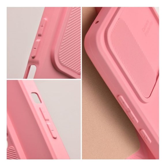 Slide Apple iPhone 11 Pro, kameravédős szilikon tok, rózsaszín