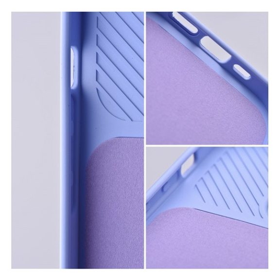 Slide Apple iPhone 12 Pro, kameravédős szilikon tok, levendula