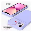 Slide Apple iPhone 13 Pro, kameravédős szilikon tok, levendula
