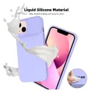 Slide Apple iPhone 13 Pro, kameravédős szilikon tok, levendula