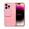 Slide Apple iPhone 13 Pro, kameravédős szilikon tok, rózsaszín