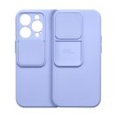 Slide Apple iPhone 13 Pro Max, kameravédős szilikon tok, levendula