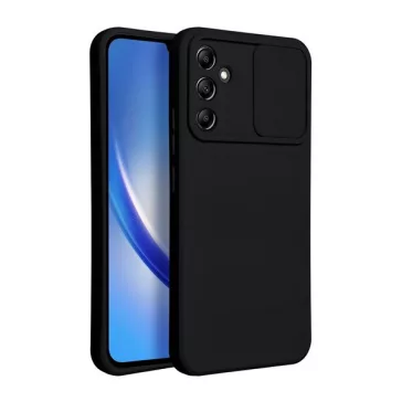   Slide Samsung Galaxy A34 5G, kameravédős szilikon tok, fekete