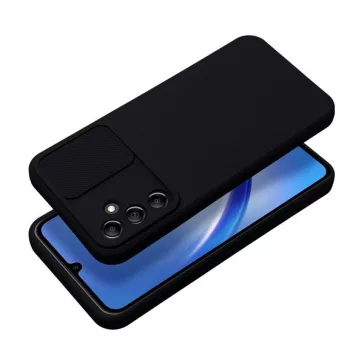   Slide Samsung Galaxy A34 5G, kameravédős szilikon tok, fekete