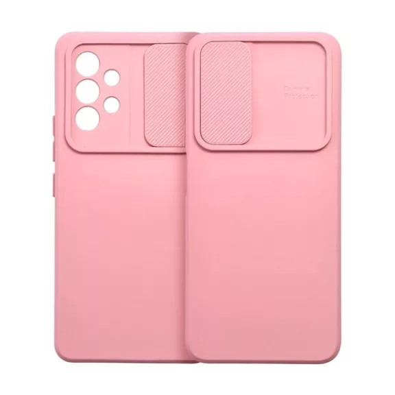 Slide Samsung Galaxy A34 5G, kameravédős szilikon tok, rózsaszín
