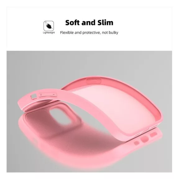 Slide Samsung Galaxy A34 5G, kameravédős szilikon tok, rózsaszín