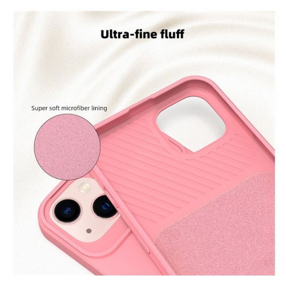 Slide Xiaomi Redmi 9C, kameravédős szilikon tok, rózsaszín