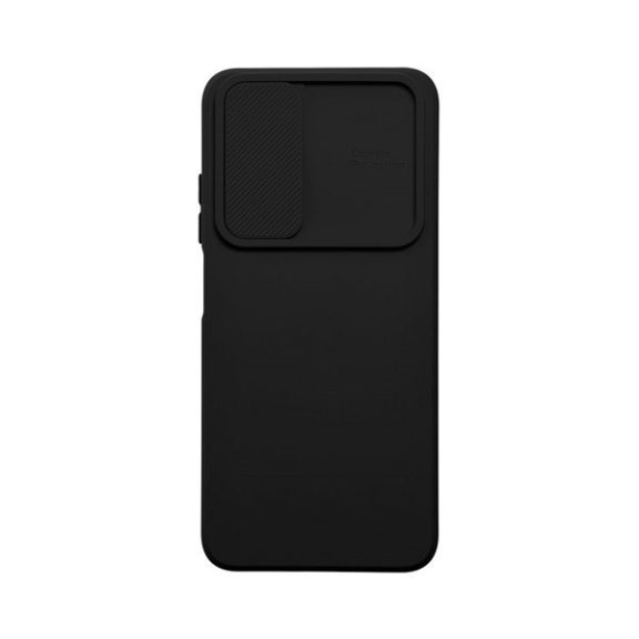 Slide Xiaomi Redmi Note 12 5G, kameravédős szilikon tok, fekete