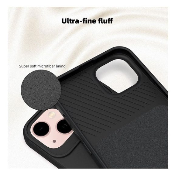 Slide Xiaomi Redmi Note 12 5G, kameravédős szilikon tok, fekete