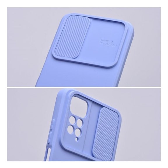 Slide Xiaomi Redmi Note 12 5G, kameravédős szilikon tok, levendula