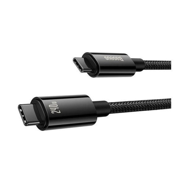 Baseus Tungsten Gold USB-C / USB-C töltő- és adatkábel, 240W, 1m, fekete