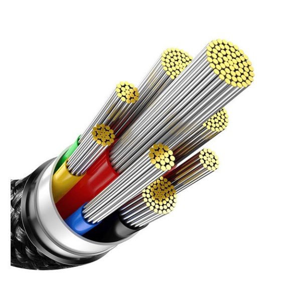 Baseus Tungsten Gold USB-C / USB-C töltő- és adatkábel, 240W, 1m, fekete