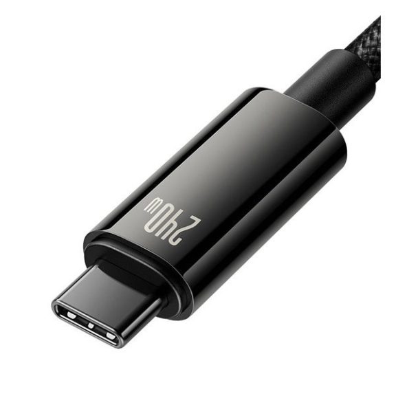 Baseus Tungsten Gold USB-C / USB-C töltő- és adatkábel, 240W, 1m, fekete
