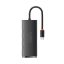 Baseus Lite Hub 4in1 USB-C, 4x USB-A 3.0+USB-C, 25cm , fekete