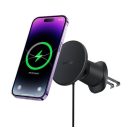 Baseus CW01 Magsafe autós tartó, szellőzőrácsba, wireless töltő, fekete