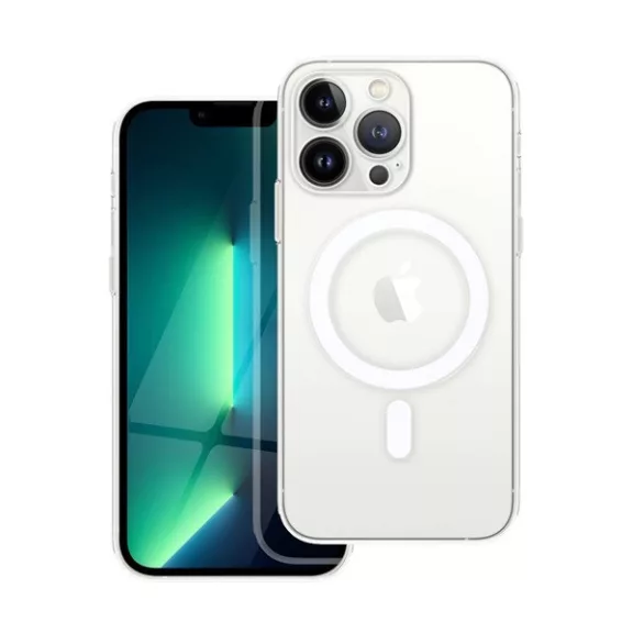 Magsafe szilikon tok Apple iPhone 15 Plus, átlátszó