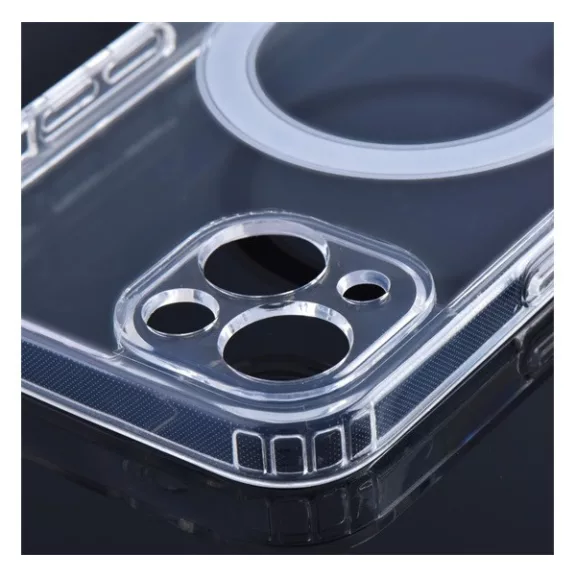 Magsafe szilikon tok Apple iPhone 15 Plus, átlátszó