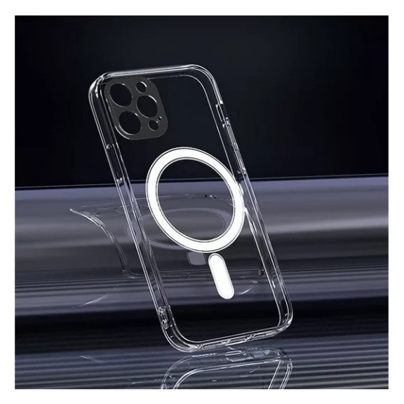 Magsafe szilikon tok Apple iPhone 15 Plus, átlátszó