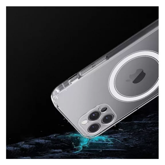 Magsafe szilikon tok Apple iPhone 15 Plus, átlátszó