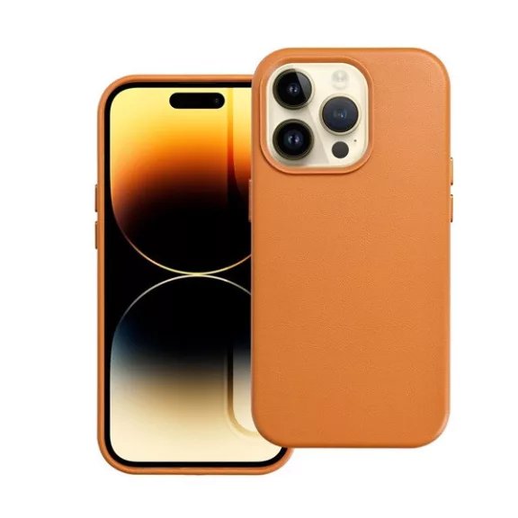 Magsafe műbőr tok Apple iPhone 15 Plus , narancs