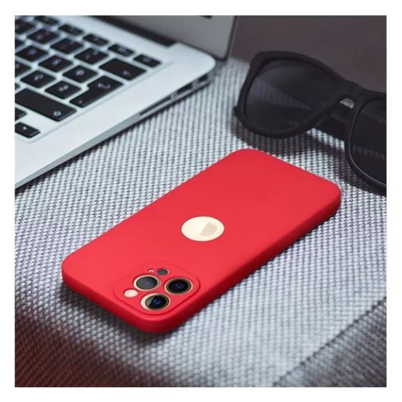 Forcell Soft Apple iPhone 15 Pro Max szilikon tok, piros