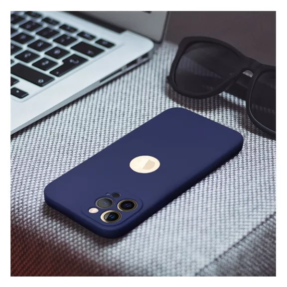 Forcell Soft Apple iPhone 15 Pro Max szilikon tok, sötétkék