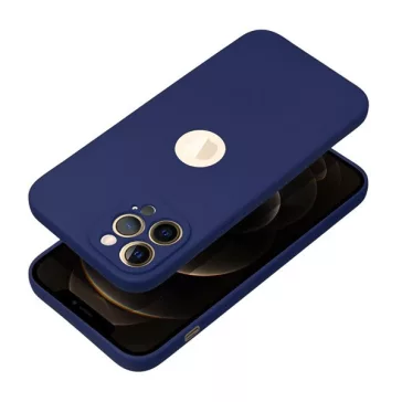 Forcell Soft Apple iPhone 15 Plus szilikon tok, sötétkék