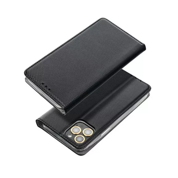 Magnet Apple iPhone 15 Pro mágneses flip tok, fekete