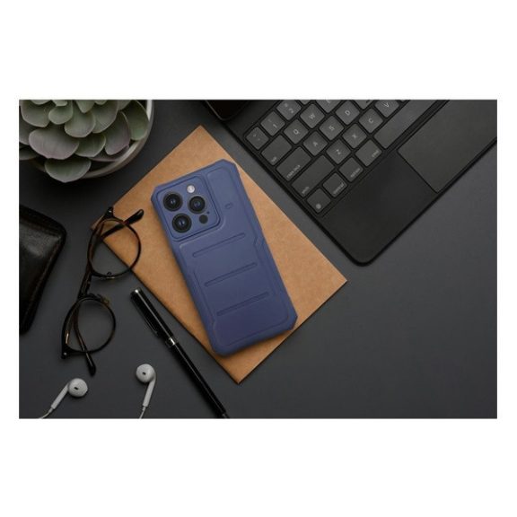 Heavy Duty Apple iPhone 14 Plus ütésálló szilikon tok, kék