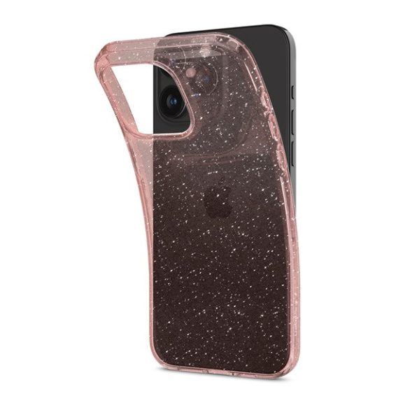 Spigen Liquid Crystal Glitter Apple iPhone 15 Pro Max tok, csillámos, rózsaszín, átlátszó
