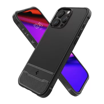   Spigen Rugged Armor MagFit Apple iPhone 15 Pro Max tok, MagSafe, Matte Black, fekete