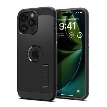   Spigen Tough Armor MagFit Apple iPhone 15 Pro Max tok, MagSafe, fekete