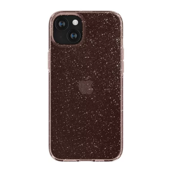 Spigen Liquid Crystal Glitter Apple iPhone 15 Plus tok, csillámos, rózsaszín, átlátszó