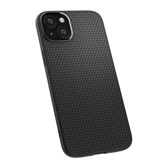 Spigen Liquid Air Apple iPhone 15 Plus tok, Matte Black, fekete