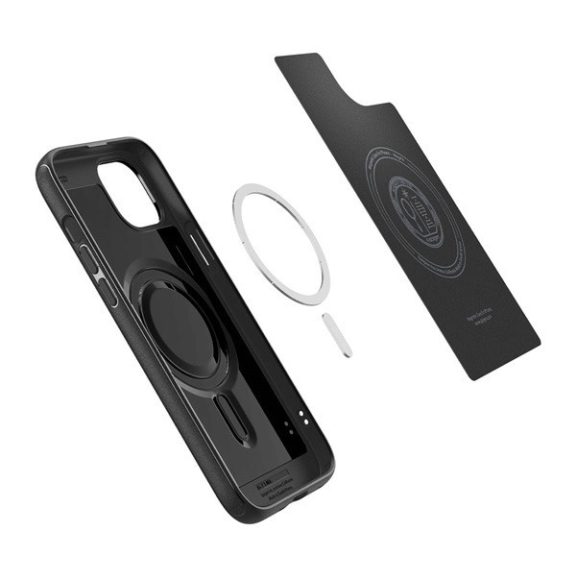 Spigen Mag Armor MagFit Apple iPhone 15 tok, MagSafe, Matte Black, fekete