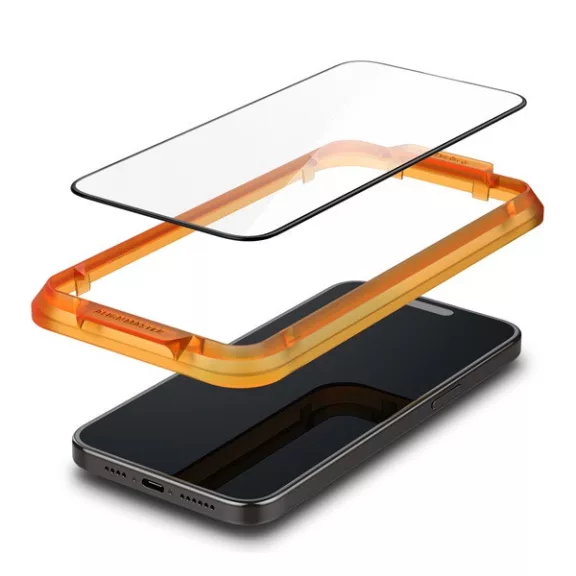 Spigen AlignMaster Glas.tR Apple iPhone 15 Pro Tempered kijelzővédő fólia (2db)