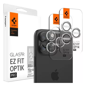   Spigen Glas.tR EZ Fit Optik Pro Apple iPhone 14 Pro / 14 Pro Max / 15 Pro / 15 Pro Max / 16 Pro / 16 Pro Max / 17 Pro / 17 Pro Max, Tempered kameralencse-védő fólia (2db)